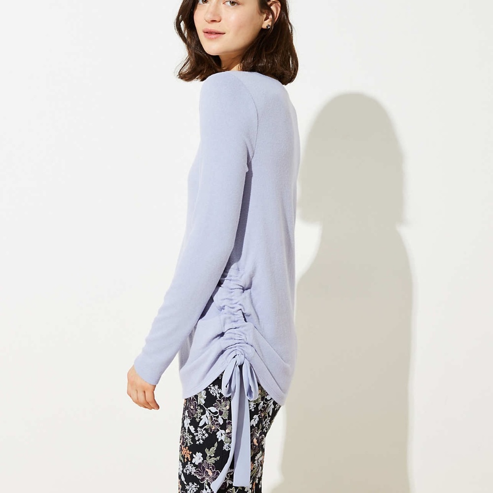 NWT LOFT Side Tie Tunic Tee - Picture 1 of 6